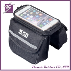Pioneer Waterproof MTB Bike Bicycle Front Top Frame Handlebar Bag Cycling Pouch Touchscreen Panniers Reflective Bags 2 S