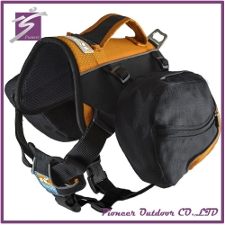 Pet Dog Backpacks Chest Pack Pet Saddle Bag For Training K9 Camping Hiking Traveling Carrying Food Drink