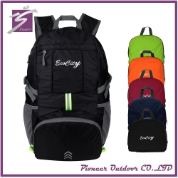 High Quality Lightweigh Foldable Backpacks Waterproof Nylon School Backpack Folding Travel Bag B15375